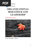 Organizational Behaviour and Leadership