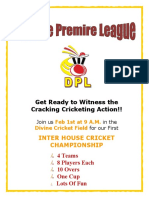 Inter House Cricket Championship Feb 1 9AM