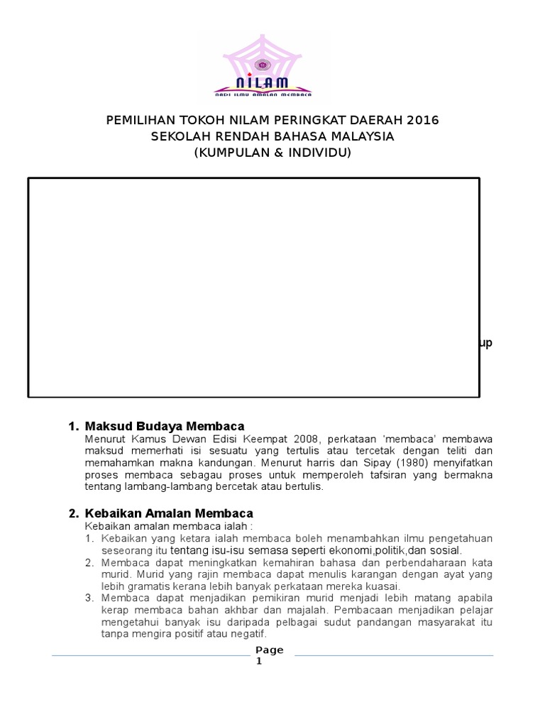 Contoh soalan pemilihan tokoh nilam berkumpulan