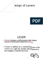 Design of Levers: How to Optimize Leverage and Strength