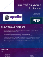 Analysis On Apollo Tyres LTD