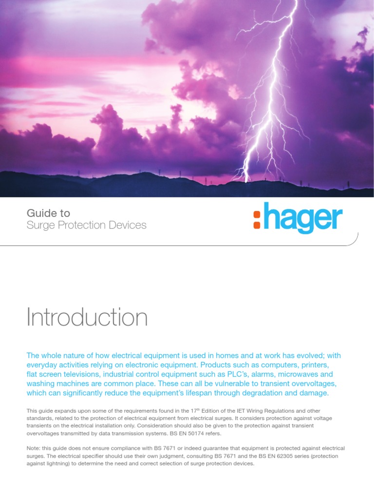 Hager Guide To Surge Protection PDF PDF Electrical Components