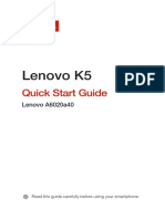 Lenovo K5: Quick Start Guide