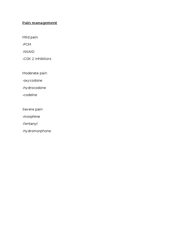 Pain Management | PDF