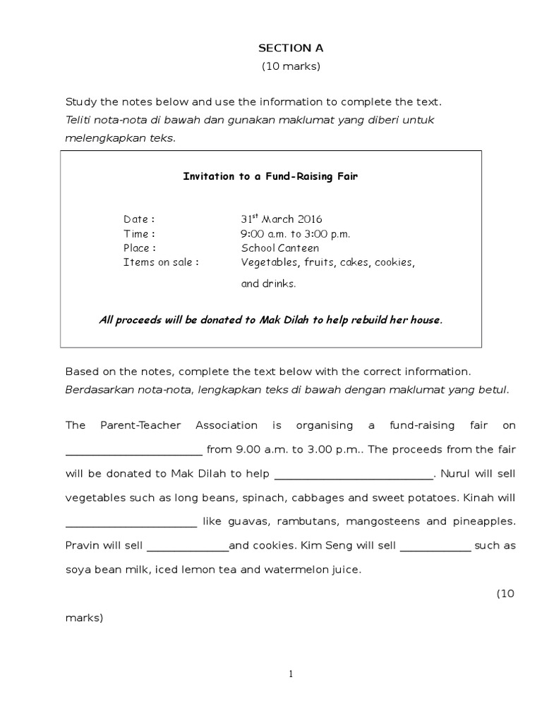English Year 4 March Paper 2 | PDF | Foods | Cuisine