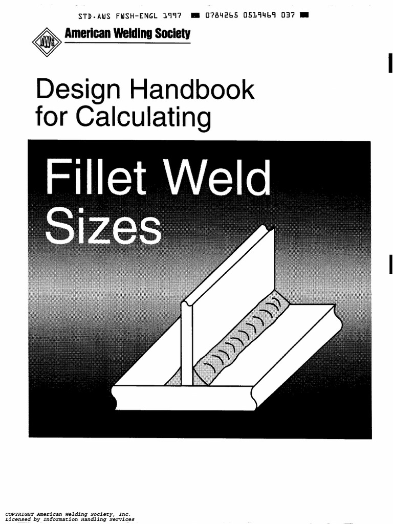 AWS Design Handbook For Calculating Fillet Weld Sizes 1997 PDF PDF