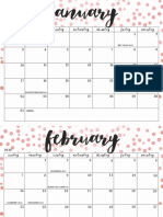 OhSoLovelyBlog 2016 Calendar Coral Dot