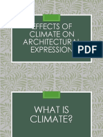 Effects of Climate on Architectural Expression
