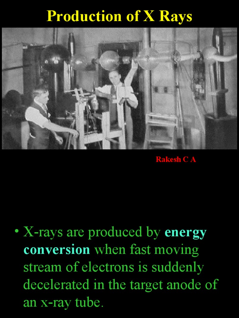 Production of Xrays Generators PDF Vacuum Tube Rectifier