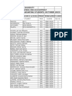 Grade Sheet - October 2015 Graduating