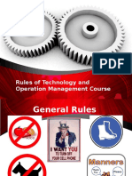 Rules of Technology and Operation Management Course