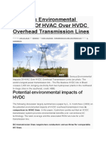 5 Serious Environmental Impacts of HVAC Over HVDC Overhead Transmission Lines