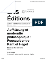 Foucault Entre Kant Et Hegel (Fischbach)