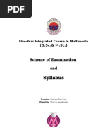 Syllabus of M.sc. Multimedia