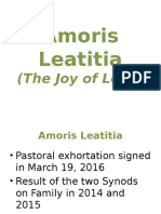 Amoris Leatitia: (The Joy of Love)