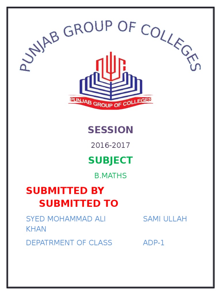 B.Maths Session Report 2016-2017 | PDF