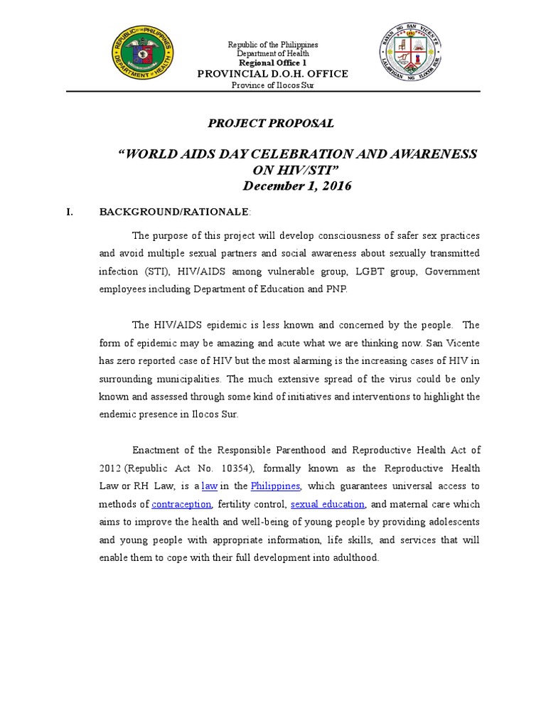 Hiv Aids Proposal SV | PDF | Reproductive Health | Sexually Transmitted ...