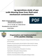The Cleaning Operations Study of Gas Wells Blowing Lines From Fluid Sand Mechanical Contamination