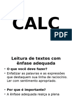 CALC - Leitura Com Ênfase