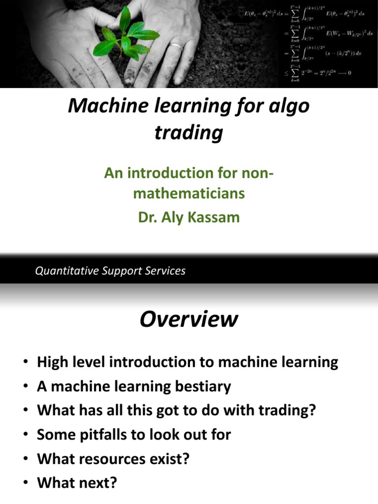 MACHINE LEARNING FOR ALGO TRADING PDF intelligence overview