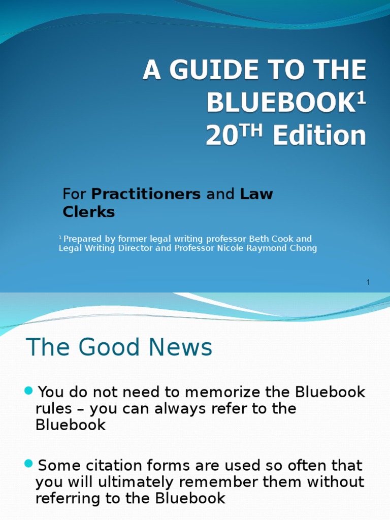 Bluebook Citation Essentials Guide | PDF | Case Citation | United ...