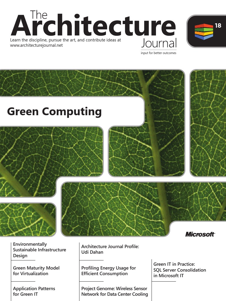 Microsoft The Architecture Journal Issue 18 Green Computing