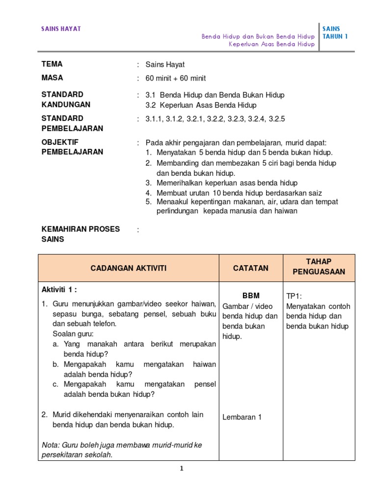 Sains Thn 1 Pdf