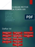 Penggunaan Motor Pada Pompa Air Baru