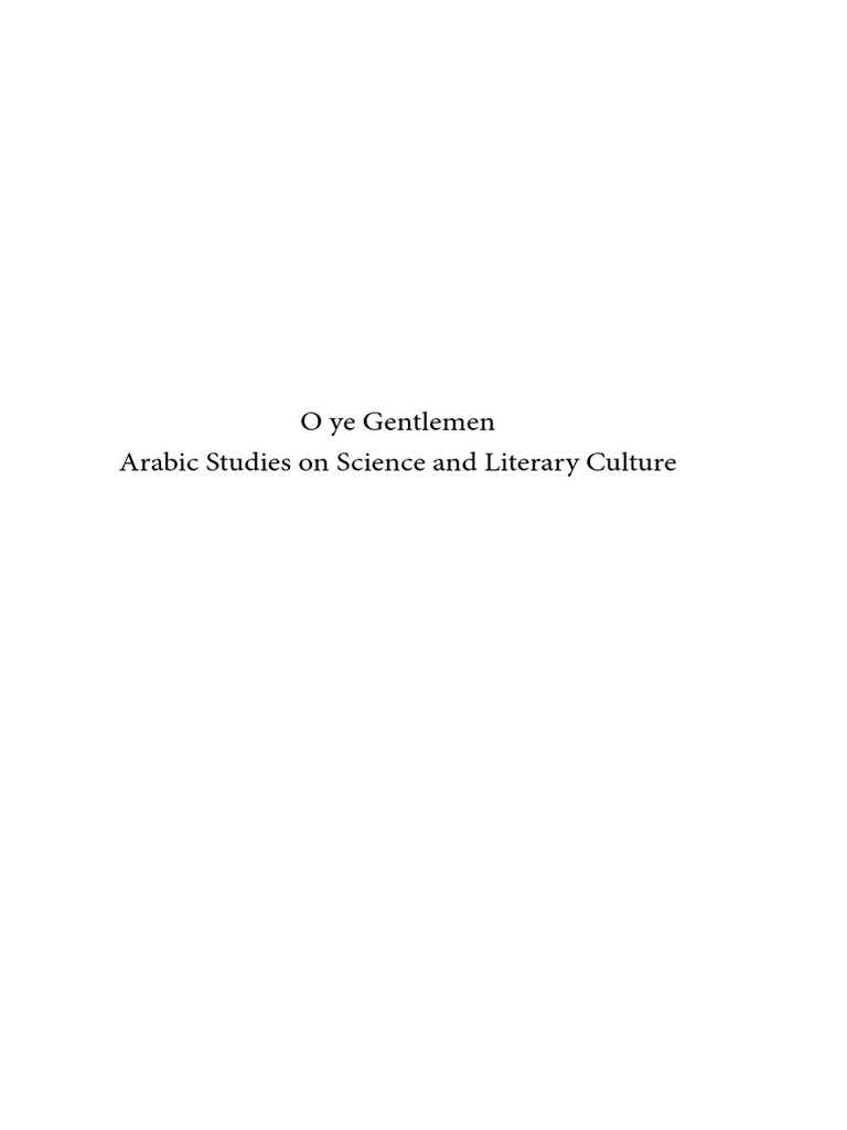 IPTSTS 074 - O Ye Gentlemen - Arabic Studies On Science and