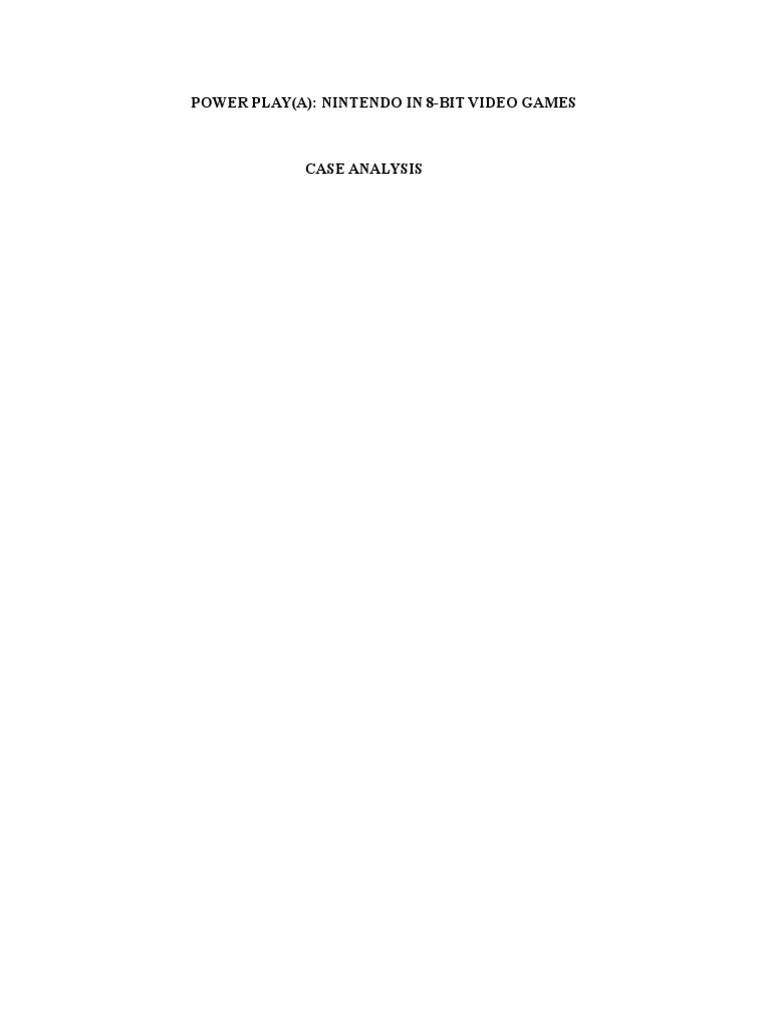 Nintendo Case - Group10 - Secf | PDF | Video Game Consoles | Video Games