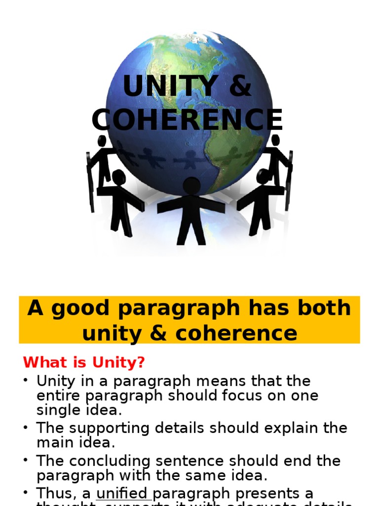 Lecture 3 - Unity Coherence Part II  PDF  Paragraph  Essays