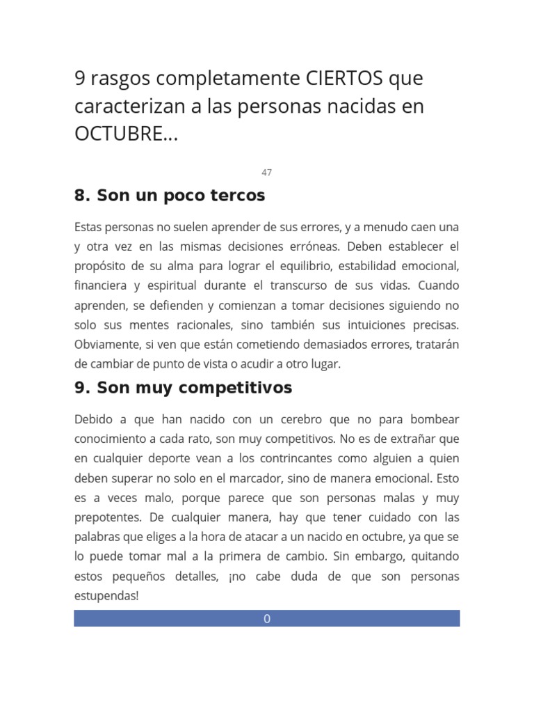 9 Rasgos Completamente CIERTOS Que Caracterizan