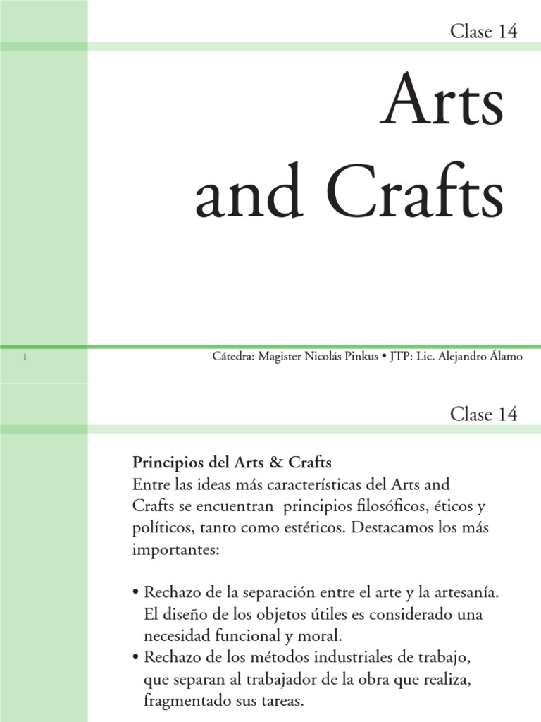 Arts and Crafts PDF William Morris Movimiento de Artes y Oficios