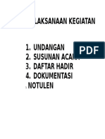 BUKTI PELAKSANAAN KEGIATAN