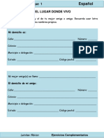 2do Grado - Español - El Lugar Donde Vivo PDF
