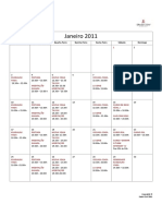 Calendário de Actividades Janeiro e Fevereiro