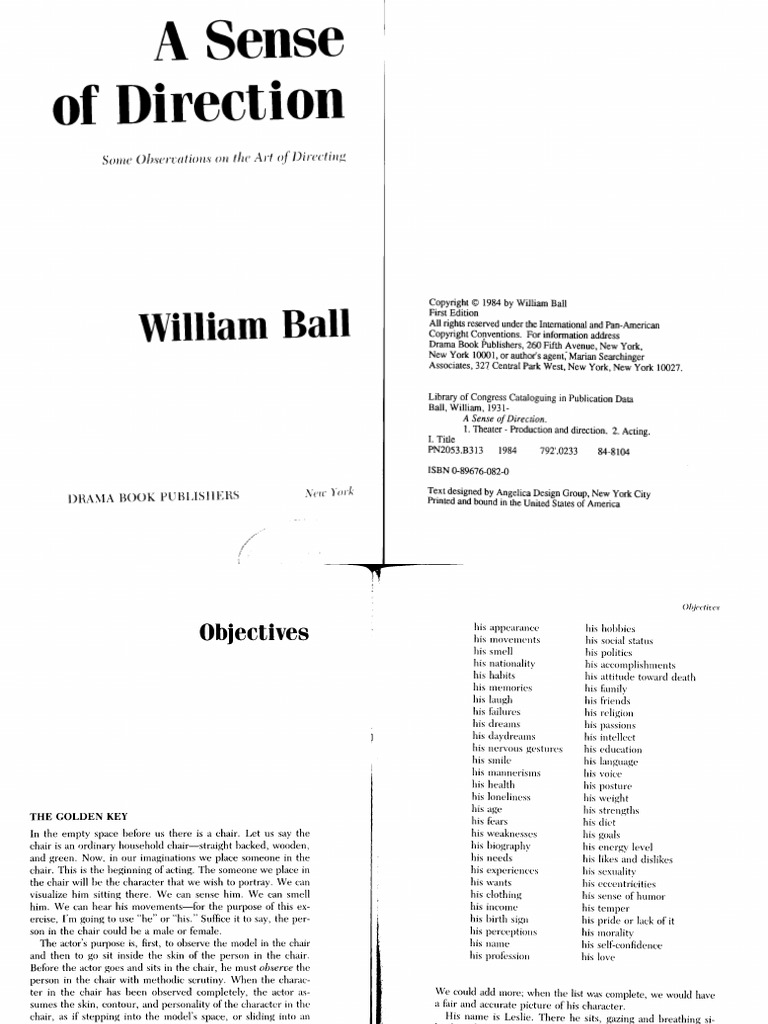 A Sense of Direction - William Ball PDF | PDF