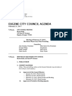 February 27 Eugene City Council Agenda Packet