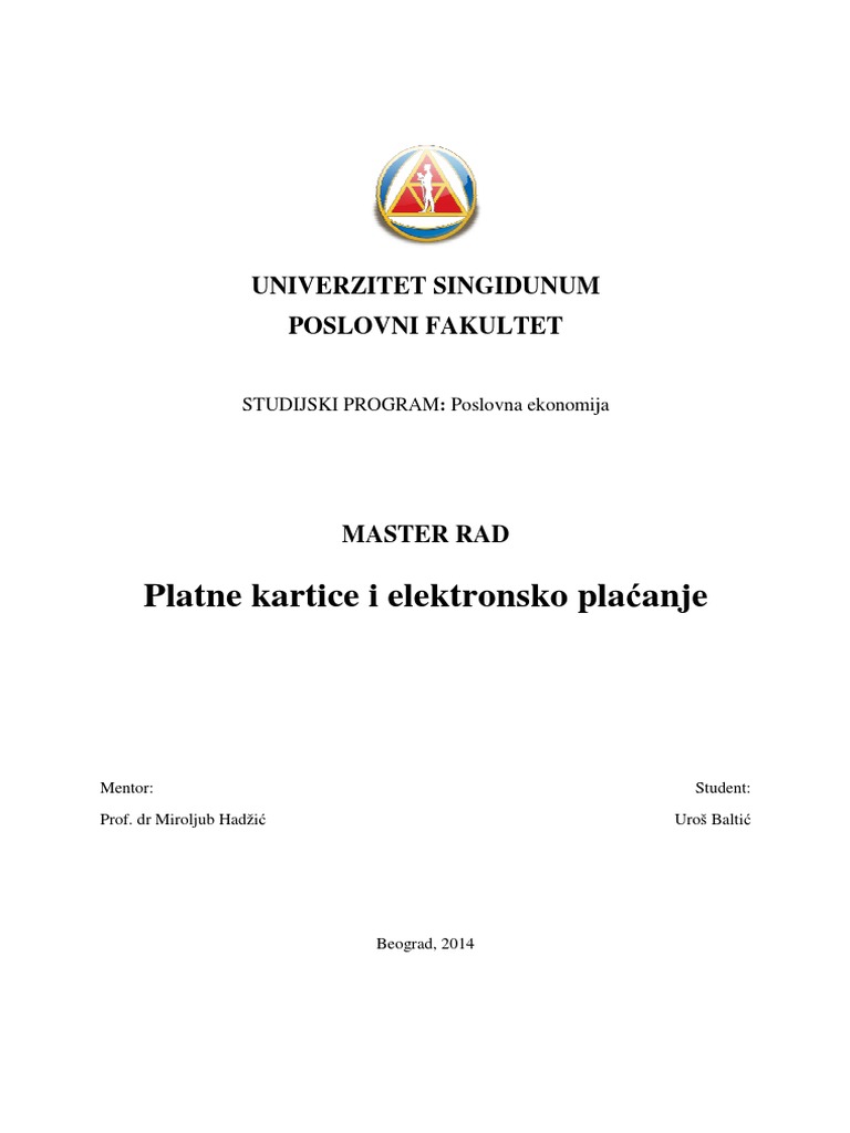 Mr Platne Kartice I Elektronsko Placanje