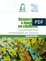 “Democracia e igualdad en conflicto. Las presidentas municipales en Oaxaca” de la autora Margarita Dalton