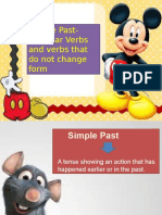 Simple Past-Irregular Verbs and Verbs That Do Not Change Form