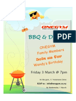 BBQ & Drinks: Friday 3 March at 7pm
