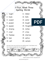 Spellingwordsfebruary 27th