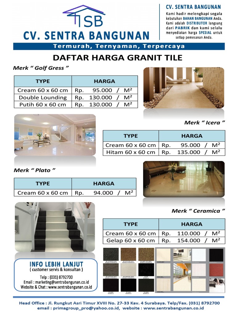 Daftar Harga Granit Tile