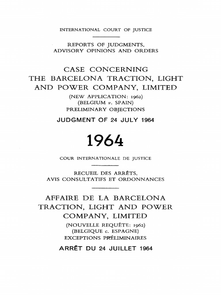 Barcelona Traction Case.pdf European Court Of Justice