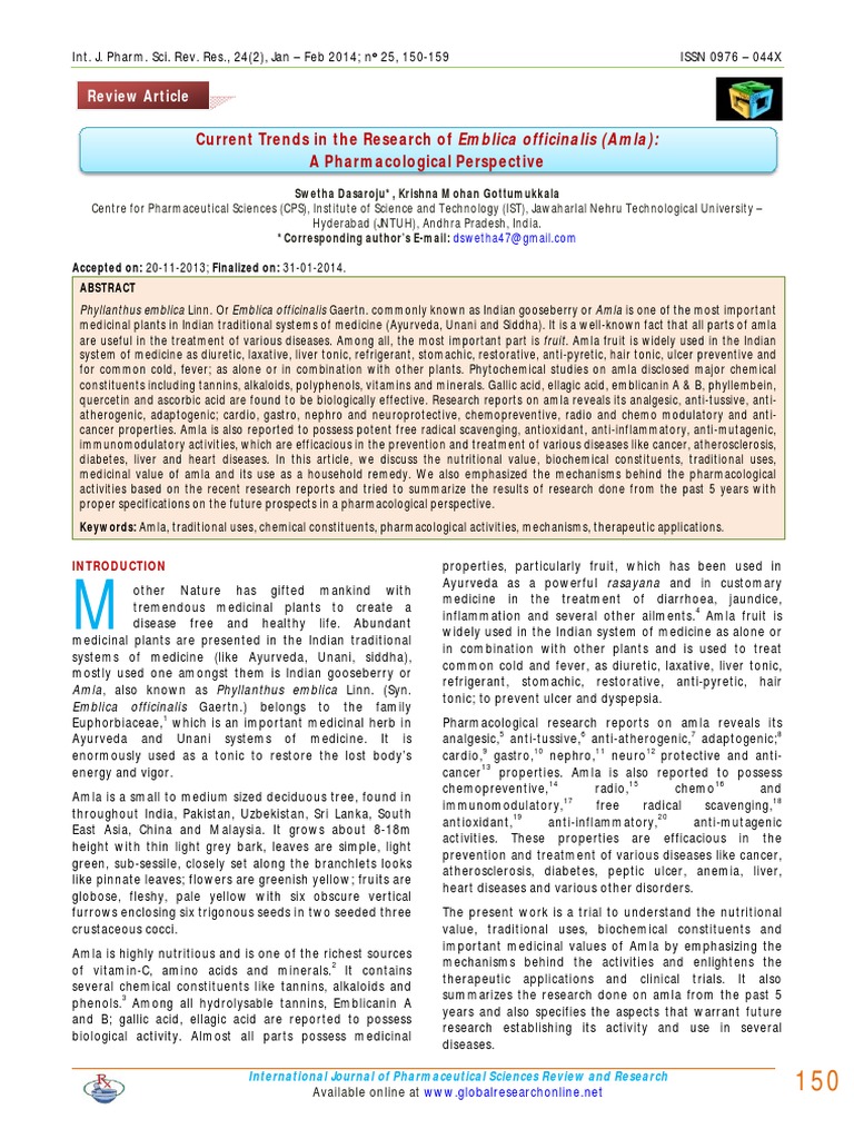 Chemical Constituents of Amla | PDF | Antioxidant | Ayurveda