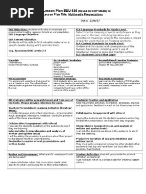 mini lesson plan 3