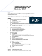 A Code of Practice For The Fabrication and Operation of Pressure Equipment in The University of Cambridge - DRAFT