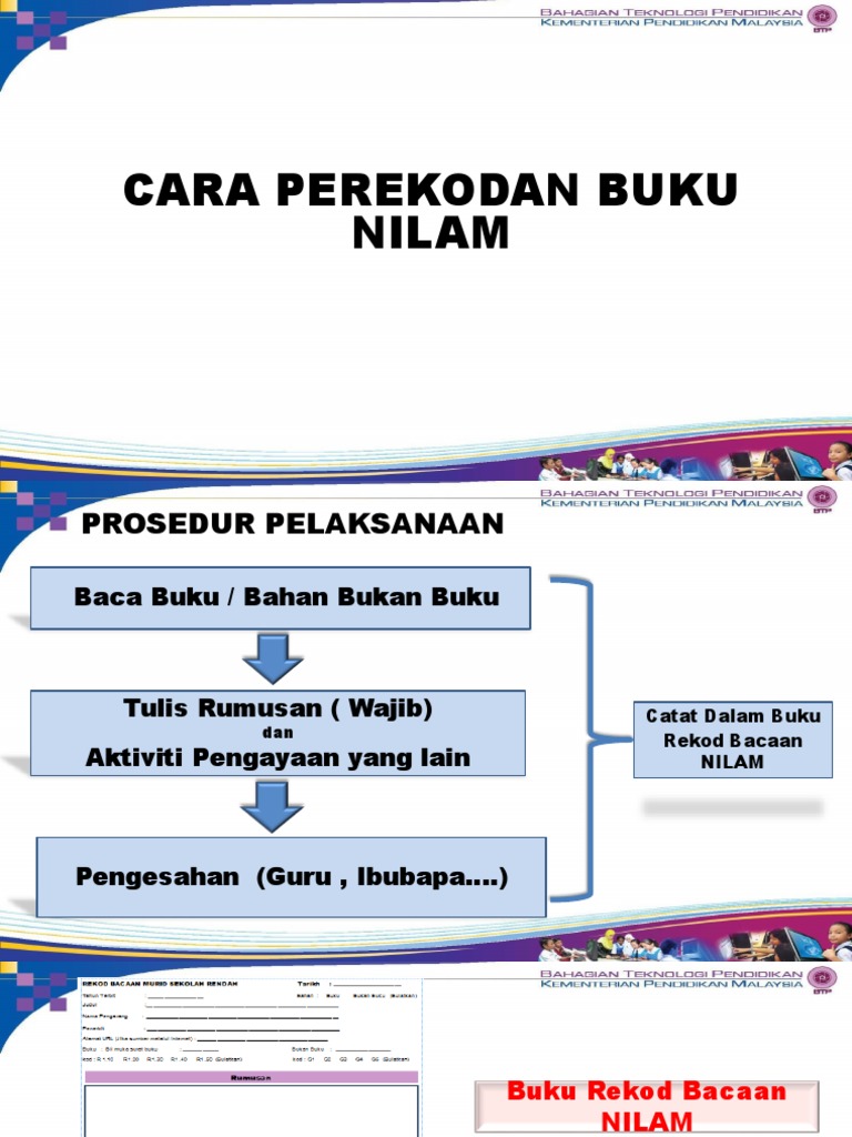 Cara Rekod Buku NILAM 2022 Cara Rekod Buku NILAM 2022