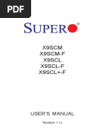 X9Scm X9Scm-F X9Scl X9Scl-F X9SCL+-F: User'S Manual